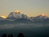 Poon Hill 06 Dhaulagiri III and II, Dhaulagiri and Tukuche Peak With First Rays Of Sunrise 